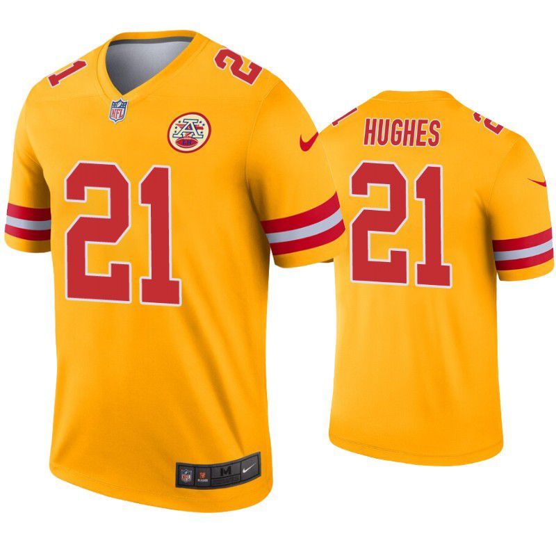 Men Kansas City Chiefs #21 Mike Hughes Nike Yellow Inverted Legend NFL Jersey->kansas city chiefs->NFL Jersey